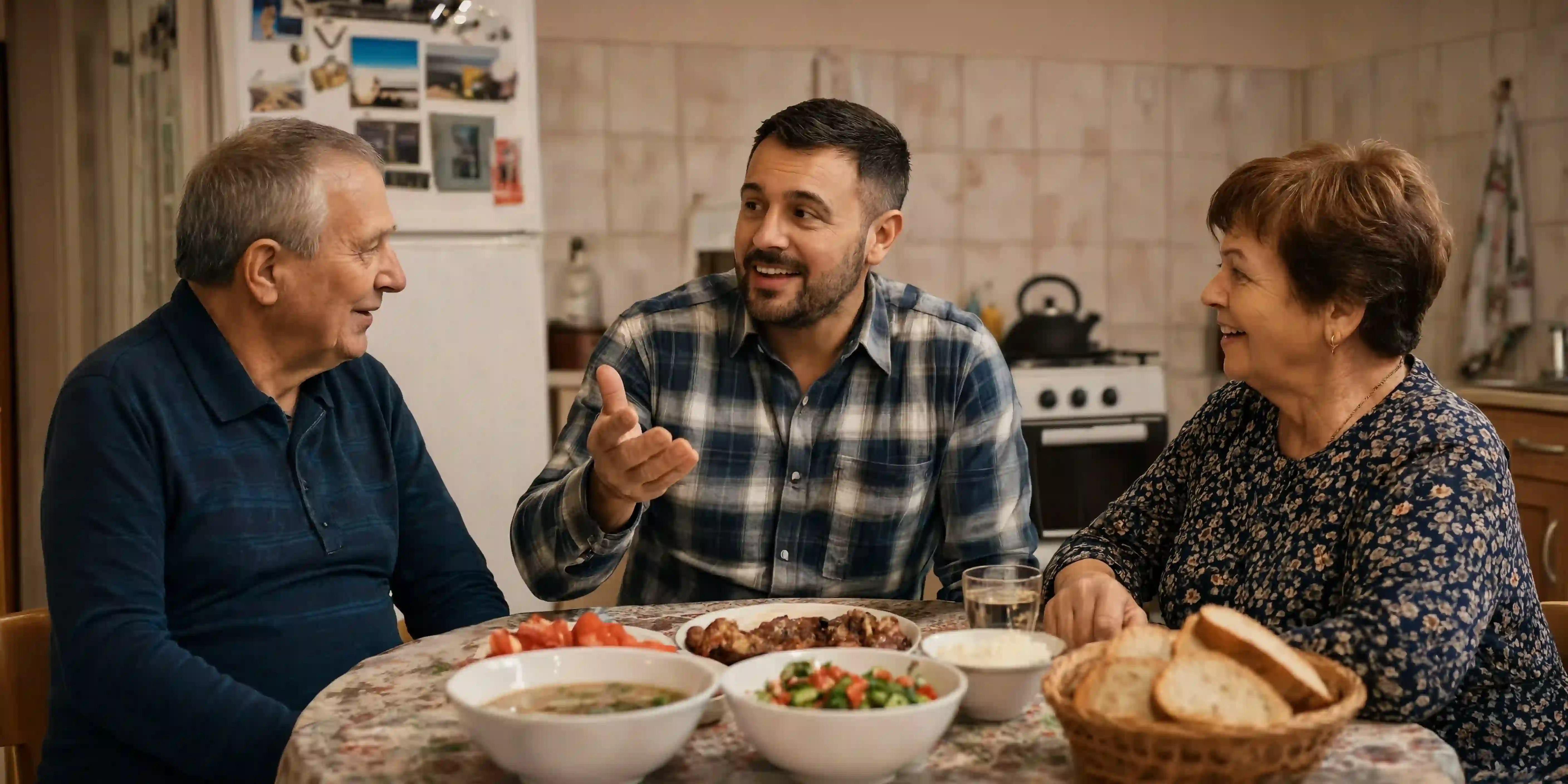 Мужчина проводит время с семьей после прохождения реабилитации